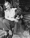 Taken at her home, Evelyn Keyes poses with a very warm smile while she casually hugs her pet airedale. At the time Ned Scott photographed her, she was filming Columbia Pictures film noir drama, "Johnny O’Clock” ,directed by Robert Rossen,1947.