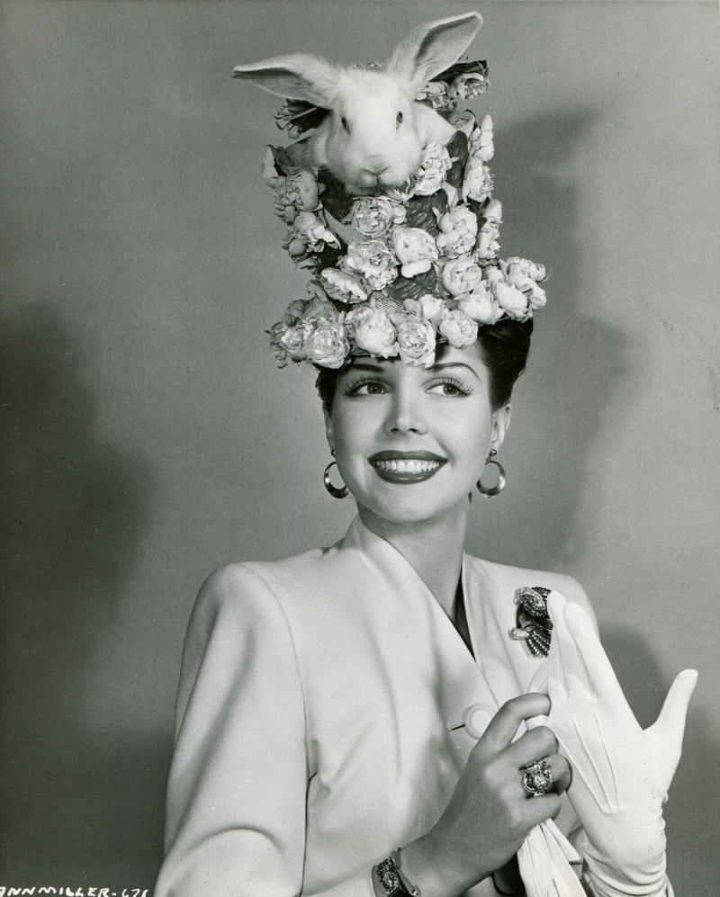 Ann Miller with bunny