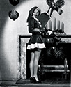 Leslie Brooks poses provocatively for Columbia Studios' Christmas celebration in 1946.